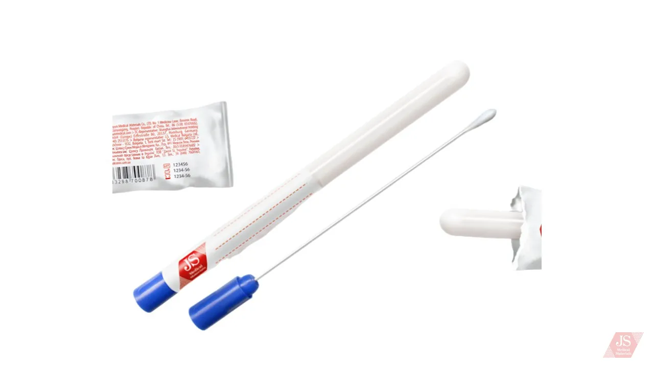 Sterile swab in a test tube /spectacle/ for collecting secretions 1