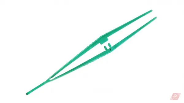 Anatomical plastic medical forceps - 200 mm/Green/