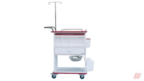 Medical dressing trolley - 1 cabinet + 1 shelf