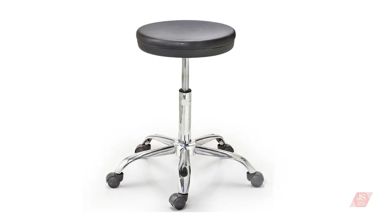 Swivel doctor's chair, without backrest, with adjustable height