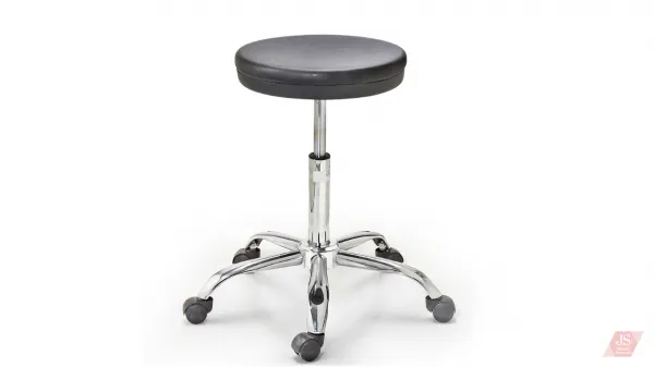 Swivel doctor's chair, without backrest, with adjustable height