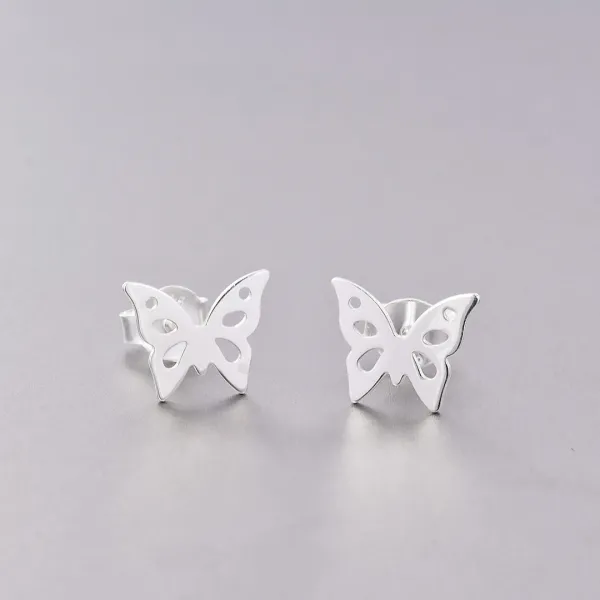 Сребърни обеци пеперуда Elvira 1