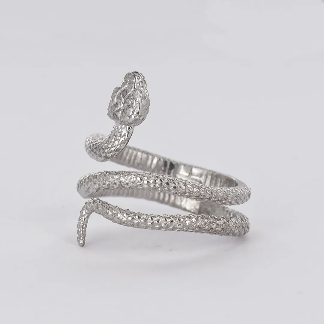 Tonino сребърен пръстен Змия 2