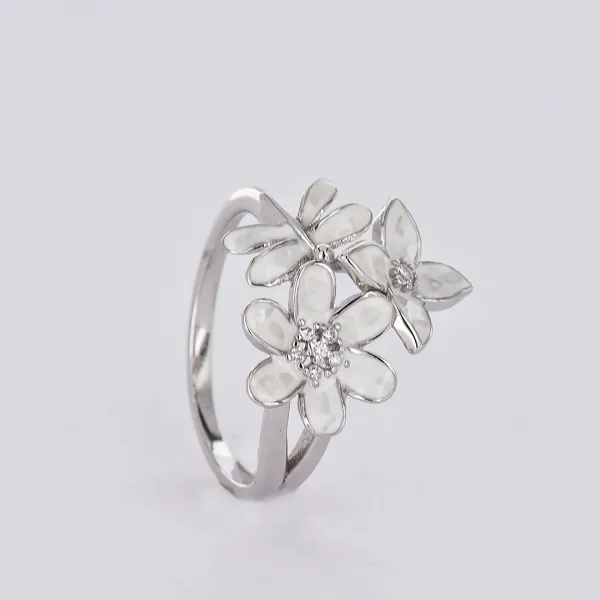 Ottone сребърен пръстен Цветя 1