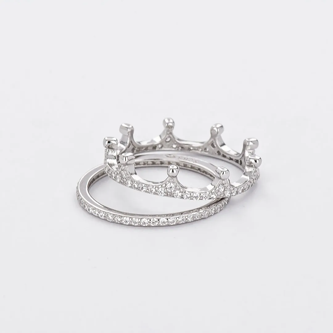 Сребърен пръстен халка и корона Goffredo 4