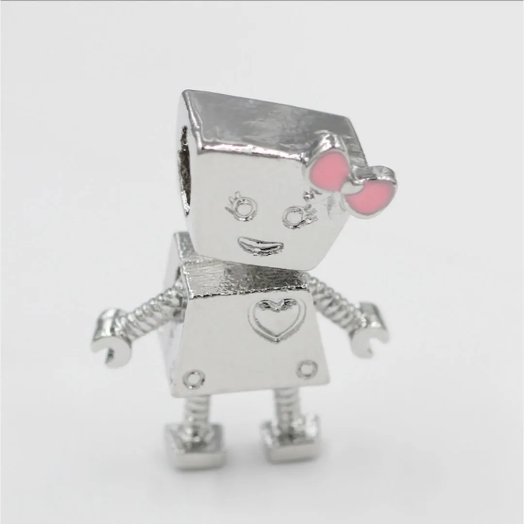 Сребърен талисман робот момиче Arsenio 3