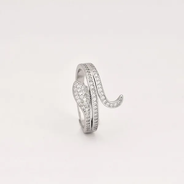 Сребърен пръстен змия Massimo 1