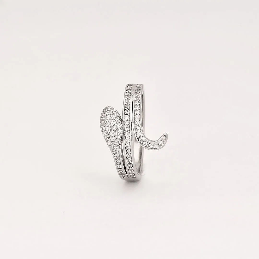 Сребърен пръстен змия Massimo 2