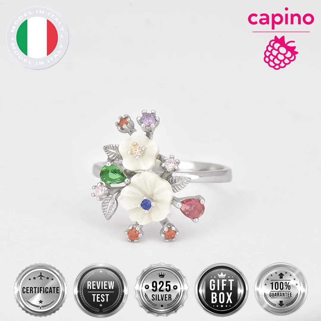 Сребърен пръстен цветя La Gino 4