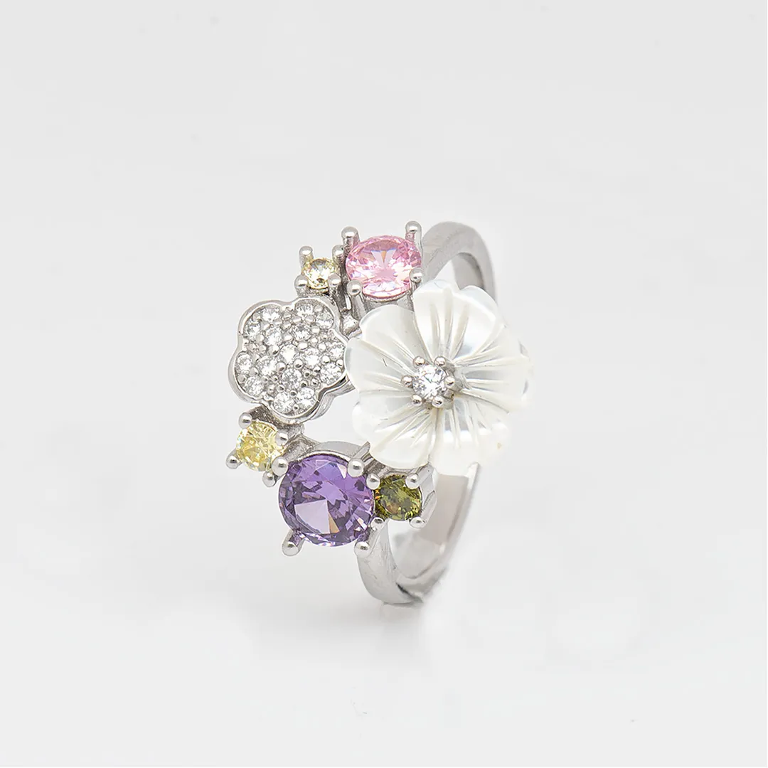 Сребърен пръстен цвете Mariano 1