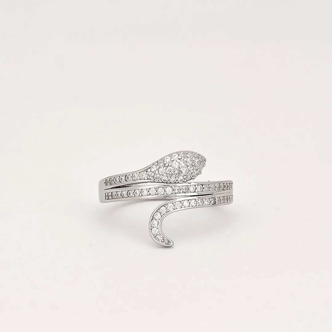 Сребърен пръстен змия Massimo 3