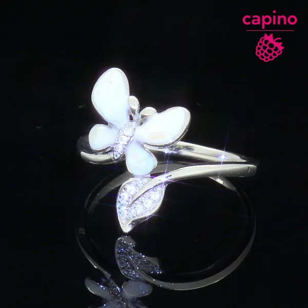 Delfino сребърен пръстен Пеперуда 1