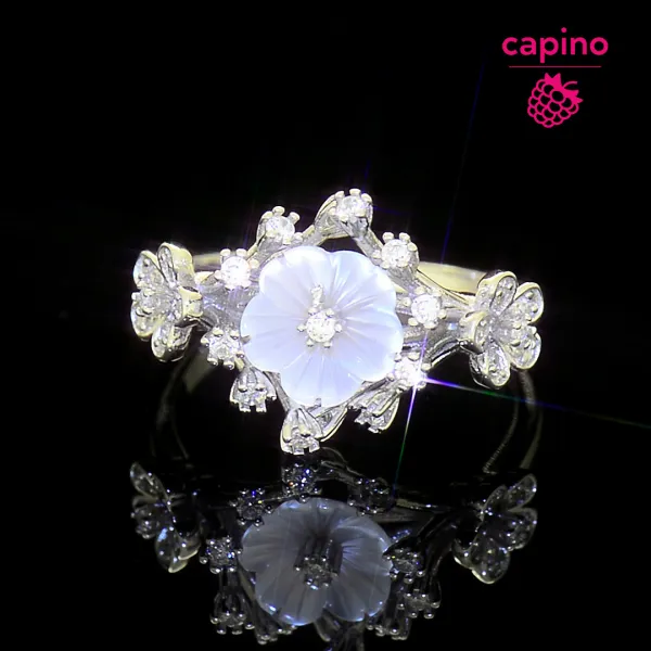 La Beppe сребърен пръстен цвете 1