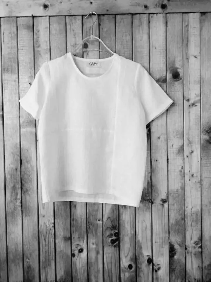 Бяла Тениска 100% лен 1