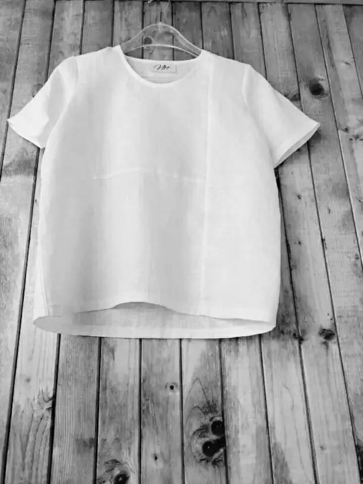 Бяла Тениска 100% лен 3