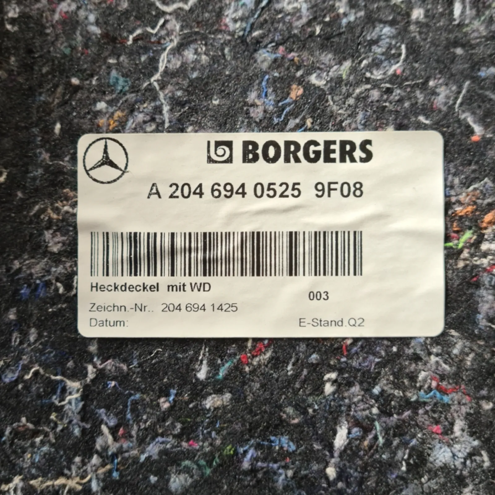 Облицовка Заден Капак Mercedes C-class W204 (2007-2014)-[A 204 694 0525] 2