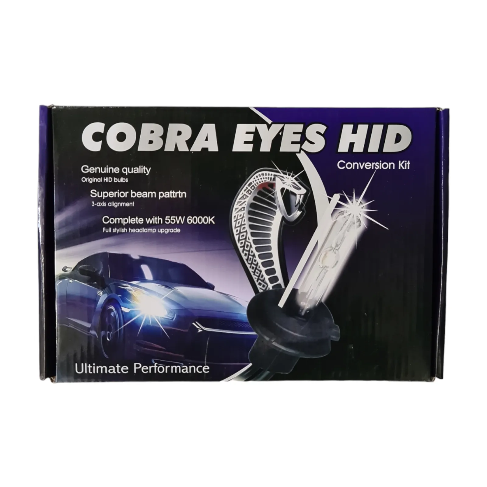 Ксенон Cobra Eyes Hid Xenon 2xH4 12V 55W 6000K + Баласти Студена бяла светлина  2