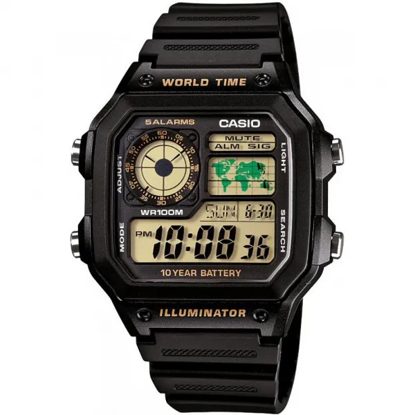 Мъжки дигитален часовник Casio - Casio Collection - AE-1200WH-1BVDF