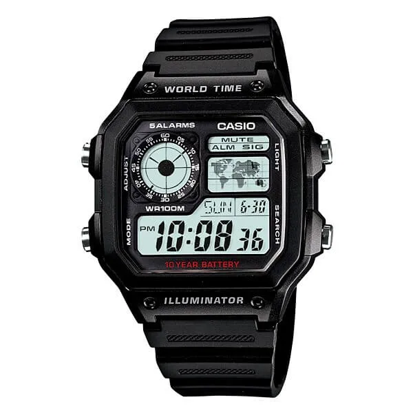 Мъжки дигитален часовник Casio -  AE-1200WH-1AVDF