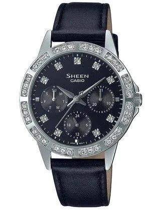 Дамски аналогов часовник Casio Sheen Swarovski Crystals - SHE-3517L-1AUEF