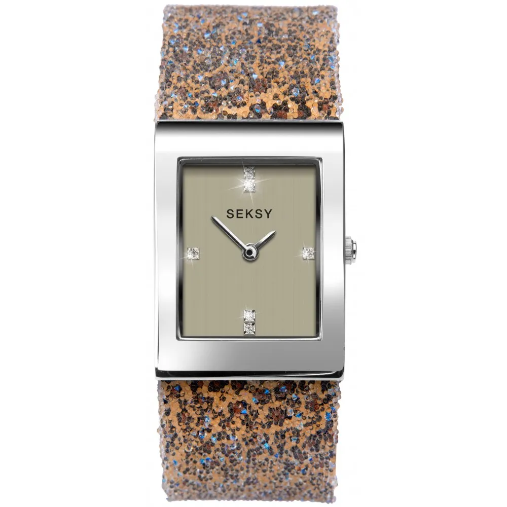 Дамски часовник Seksy Rocks Leopard Print Swarovski Crystals - S-2851.37