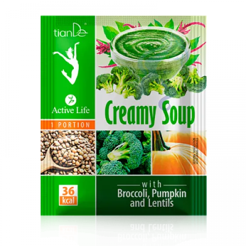 ИЗЧЕРПАН - Крем-супа с броколи, пъпеш и леща 
