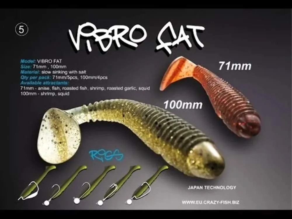 Crazy Fish Vibro Fat 8см Силиконова Примамка 24