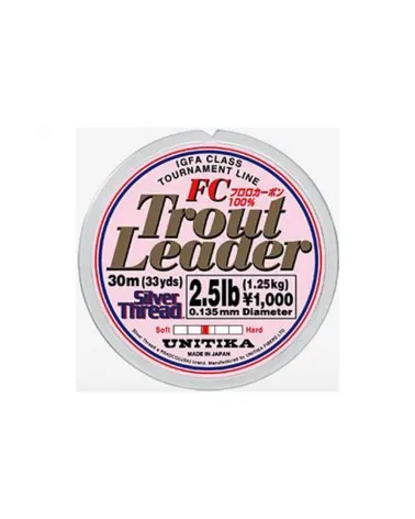 Unitika Silver Thread Trout Leader FC 30m Флуорокарбон 3