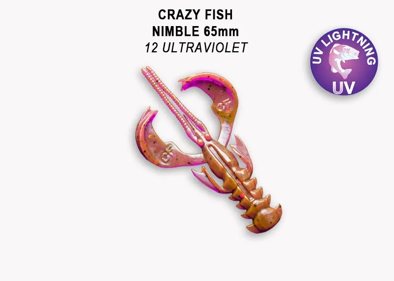 Crazy Fish Nimble 6.5см Силиконова Примамка 19