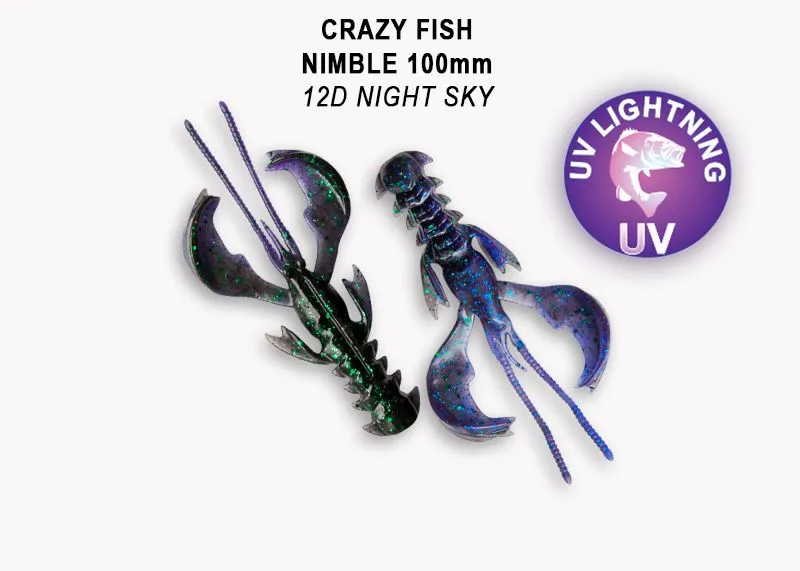 Crazy Fish Nimble 10см Силиконова Примамка 15
