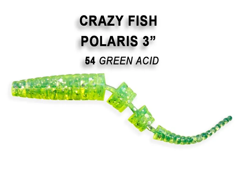 Crazy Fish Polaris 6.8см Силиконова Примамка 10