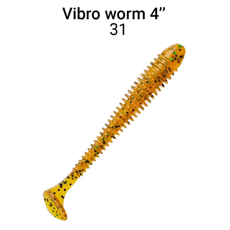 Crazy Fish Vibro Worm 10см Силиконова Примамка 15