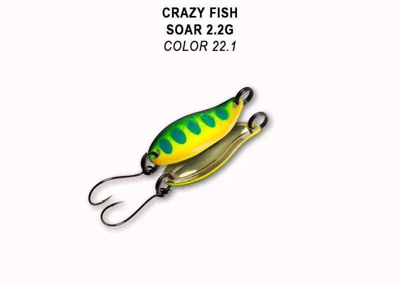 Crazy Fish Soar 2.2гр Блесна Клатушка 17
