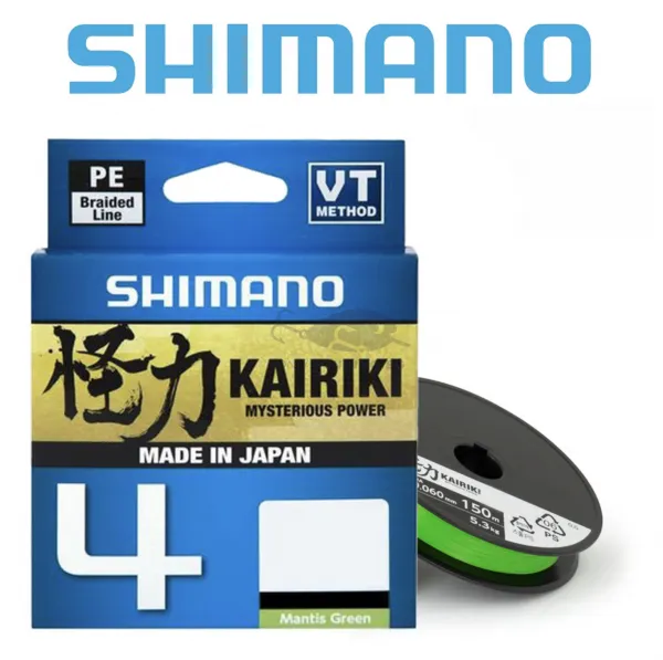 Shimano Kairiki X4 150m Mantis Green - Плетено Влакно 1