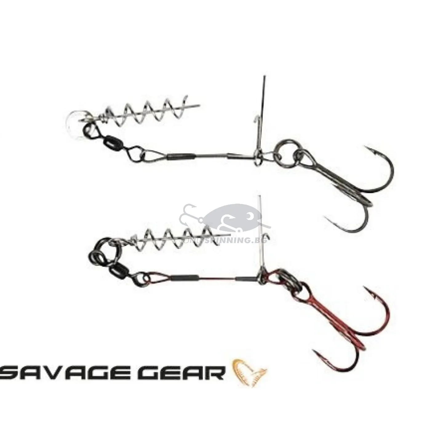 Savage Gear Carbon49 Corkscrew Stinger Single Hook Стингер с една кука