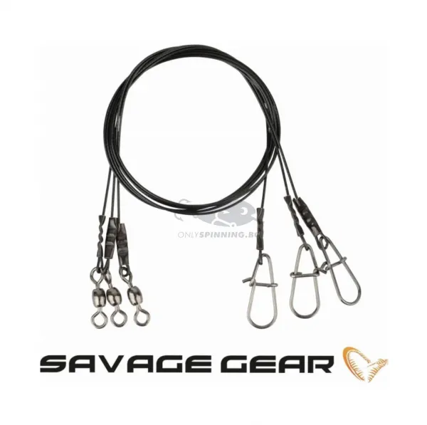 Savage Gear Black7 Trace 30cm 0.45mm Метален повод 