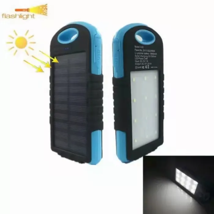 Соларна външна батерия 3в1 – 6300mAh с фенер 3