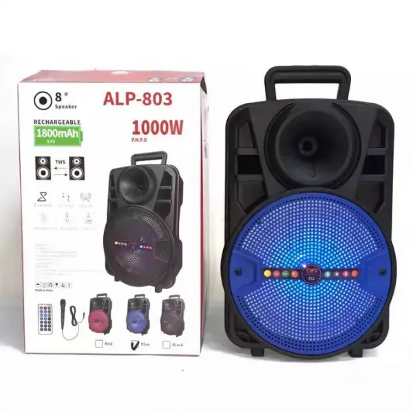 ALP-803 високоговорител 8-инчови големи парти говорители с диско светлина 1