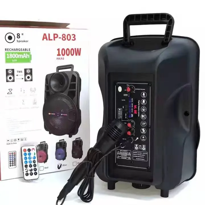 ALP-803 високоговорител 8-инчови големи парти говорители с диско светлина 3