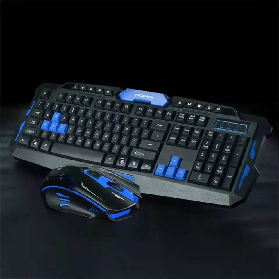  HK8100 безжична мишка и клавиатура комплект игрални клавиатура мишка комплект 1200 dpi Plug  2