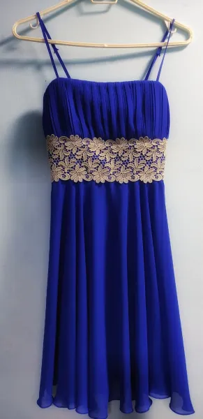 Къса синя рокля FERVENTE 1