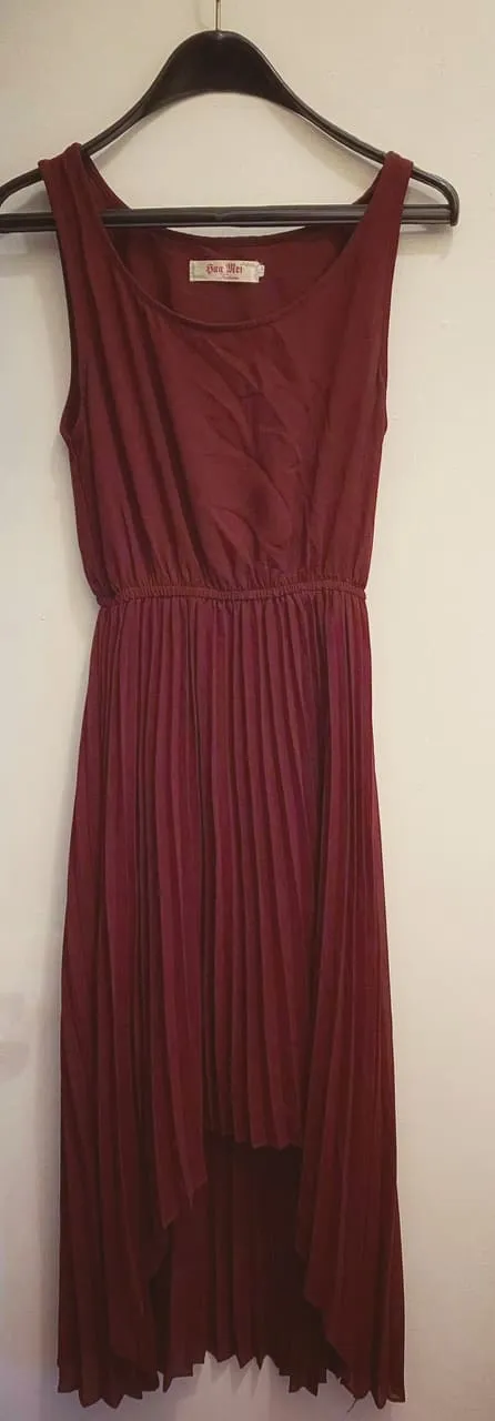 Керемидено червена рокля