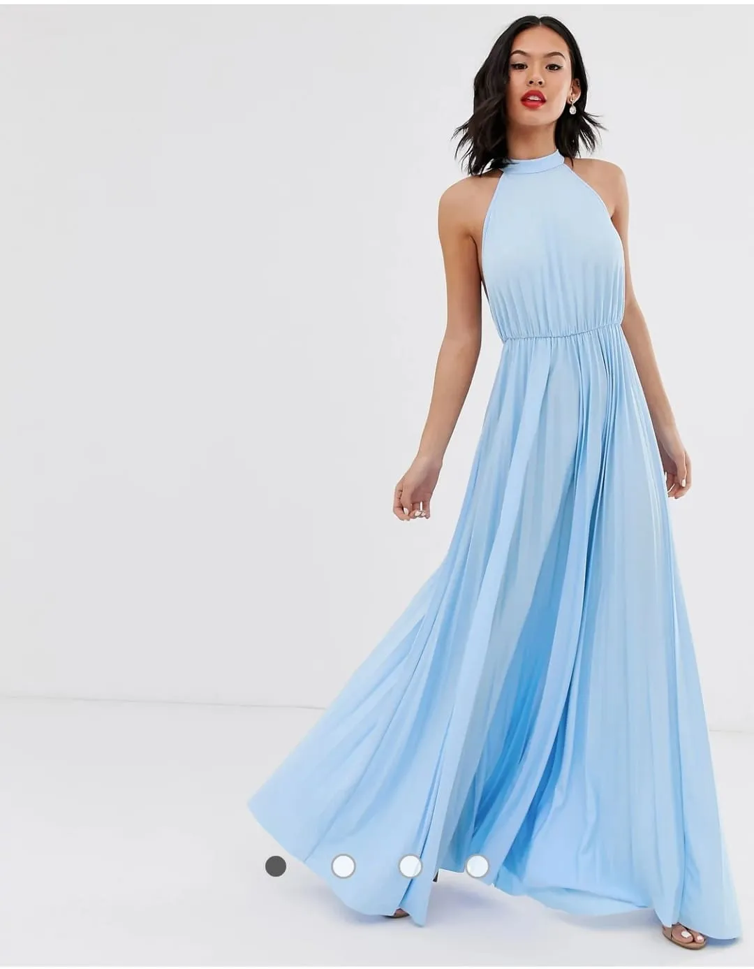Синя дълга рокля солей 1