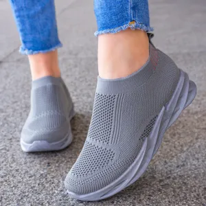 дамски спортни ежедневни обувки - D139 gray