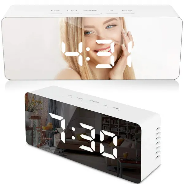 Модерен огледален часовник с аларма 1