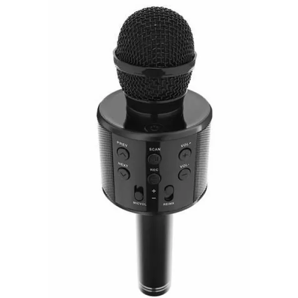 Караоке микрофон с черен високоговорител 3