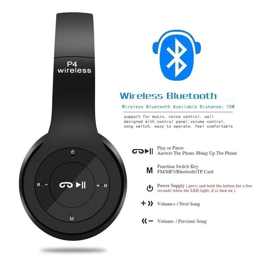 Bluetooth безжични слушалки P47 4.2+EDR 3