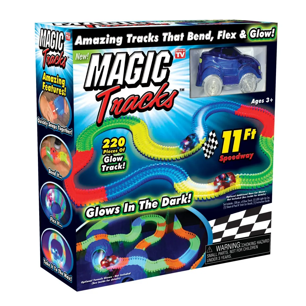 Писта с колички Magic Track, Многоцветна, Светеща 220 части  6