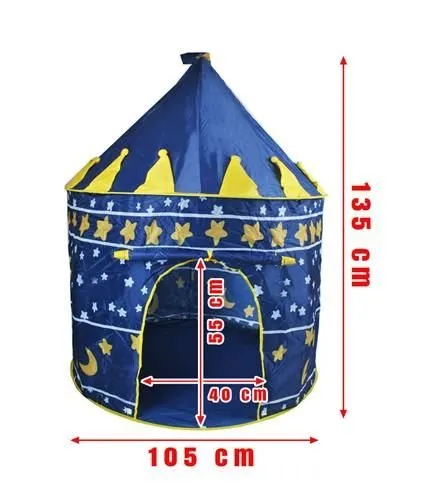 Детска палатка замък - розова и синя 135х105 см 6