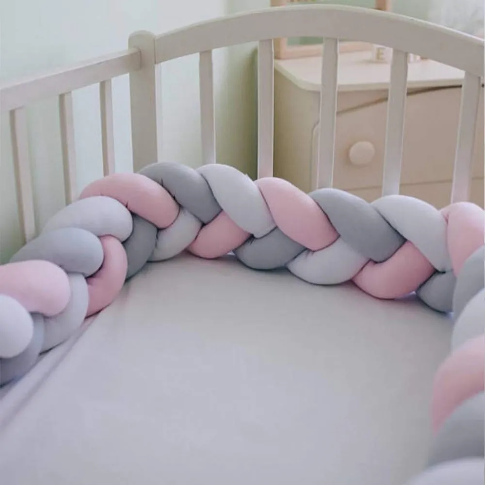 Плетен обиколник за бебешко легло, кошара, детско креватче - 3 метра 3